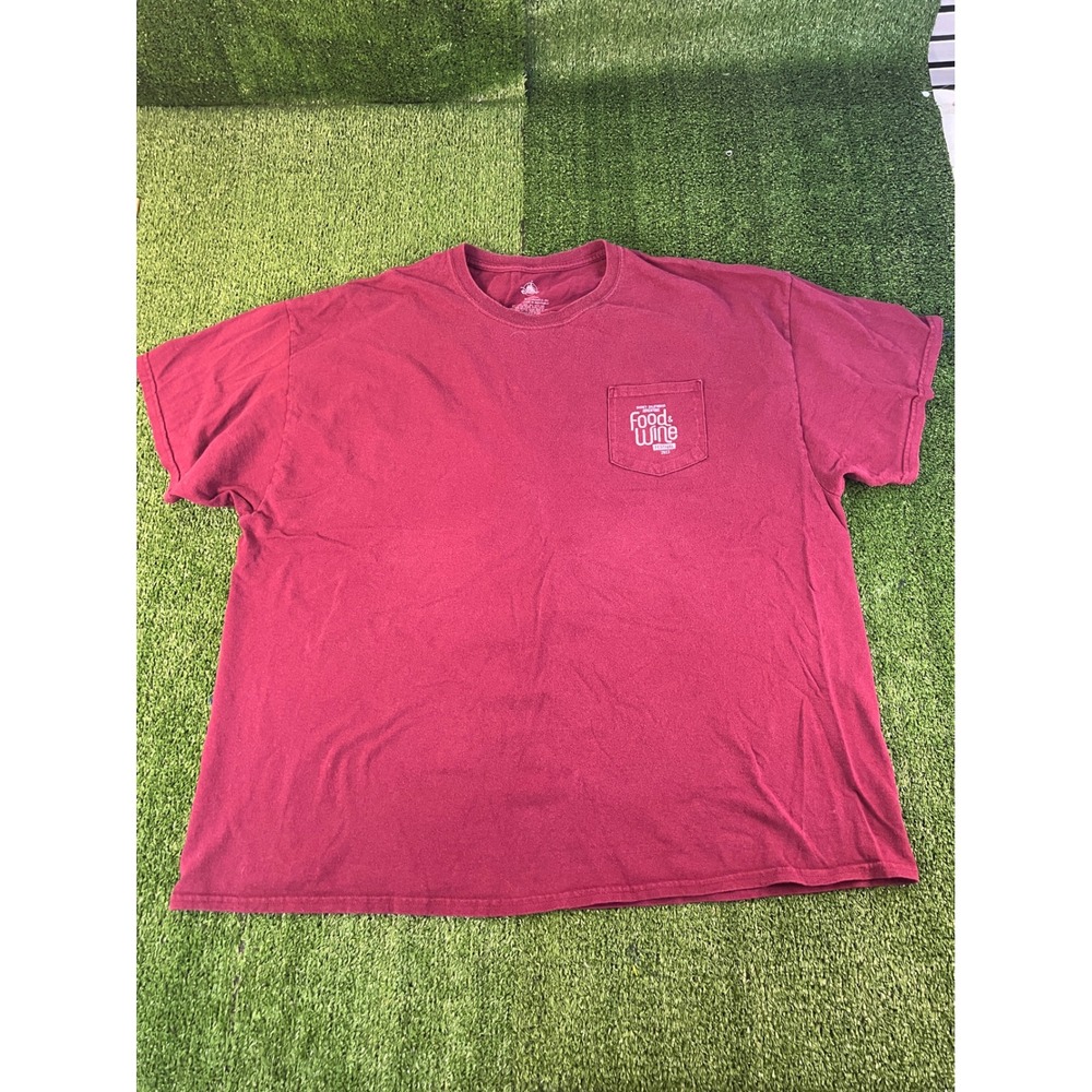Disney California Adventure Food & Wine Festival 2022โ Pocket T-Shirt XXXL Red